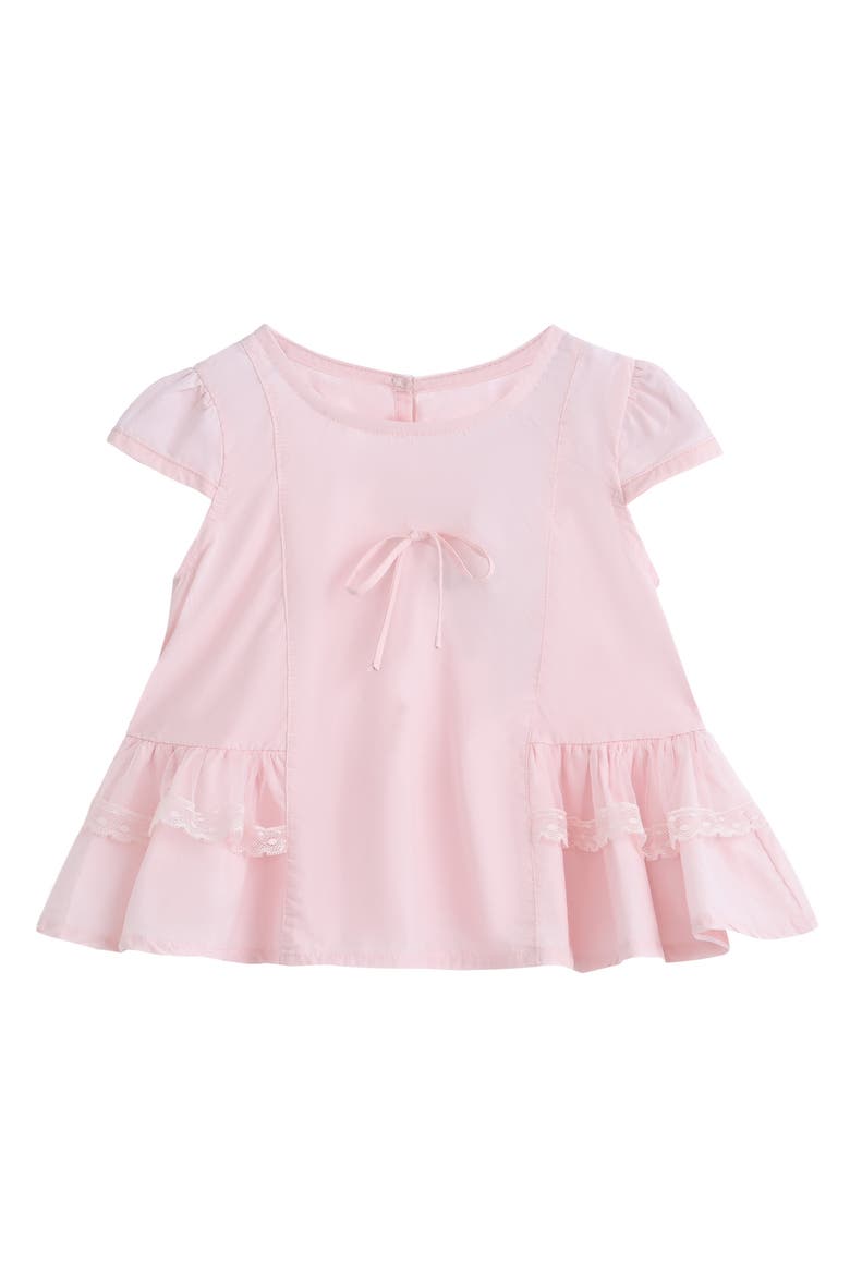 Lace Bow Short Set, Alternate, color, Pink