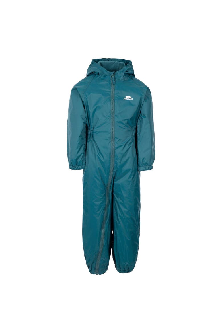 Babies Button Rain Suit, Main, color, Teal