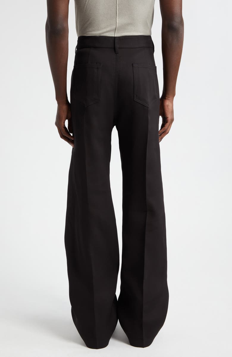 Rick Owens Geth Silk & Wool Wide Leg Jeans, Alternate, color, 