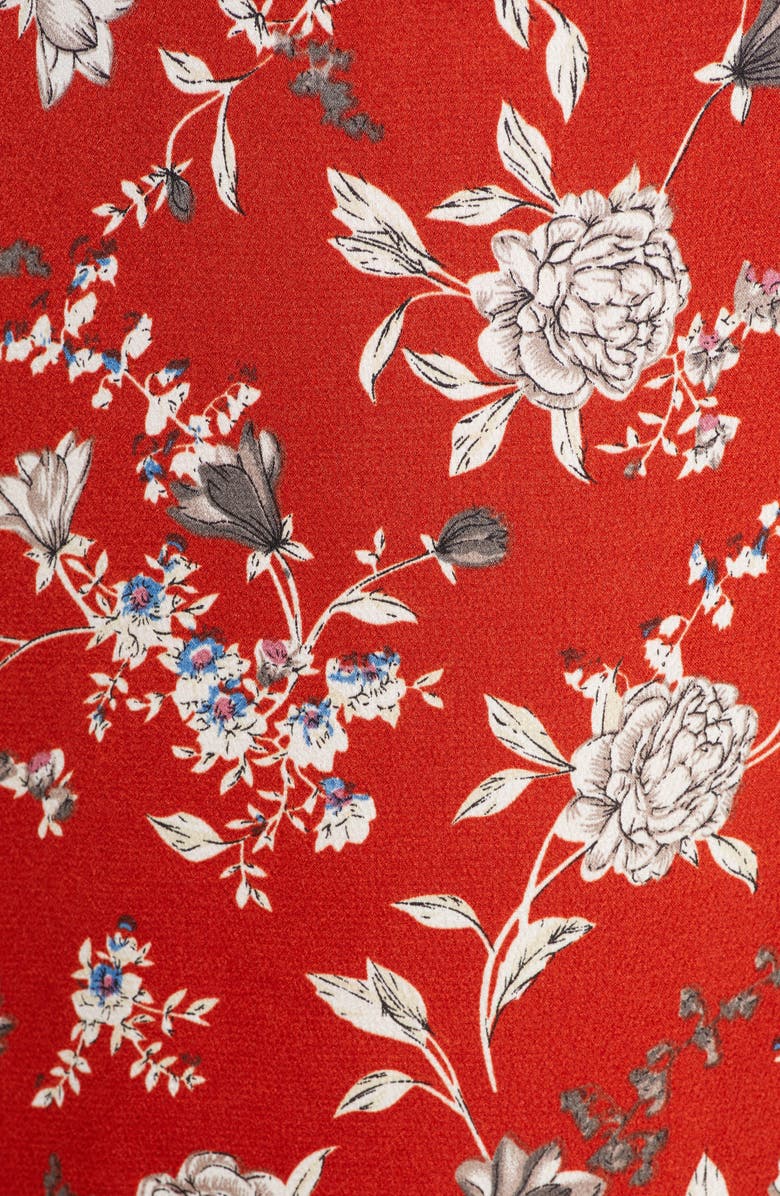 Chelsea28 Floral Satin Midi Dress, Alternate, color, 