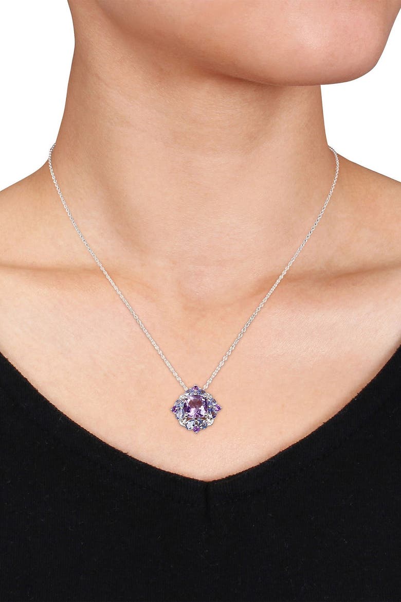 Amethyst & Tanzanite Pendant Necklace, Alternate, color, PURPLE