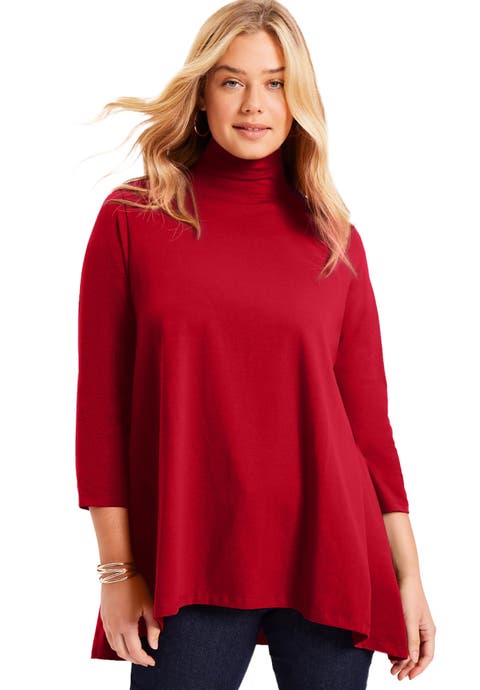 One+Only Mock-Neck Tunic (Plus Available)