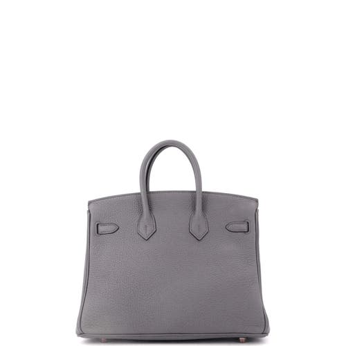 Pre-owned Hermes  Hermes Birkin Handbag Grey Togo With Rose Gold Hardware 25 In Gray