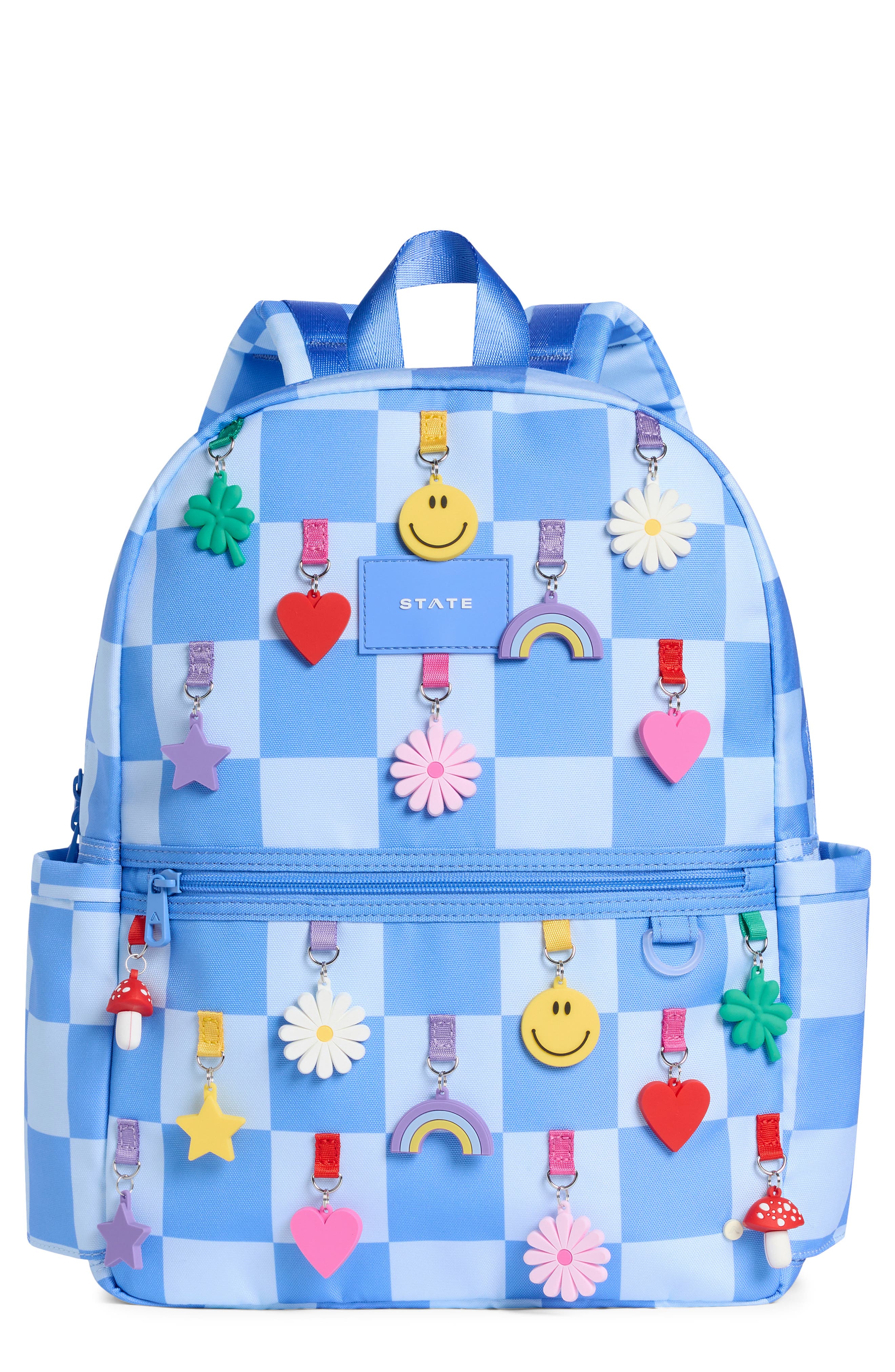 Kids' Kane Checked Backpack, Main, color, CHARMS BLUE CHECK