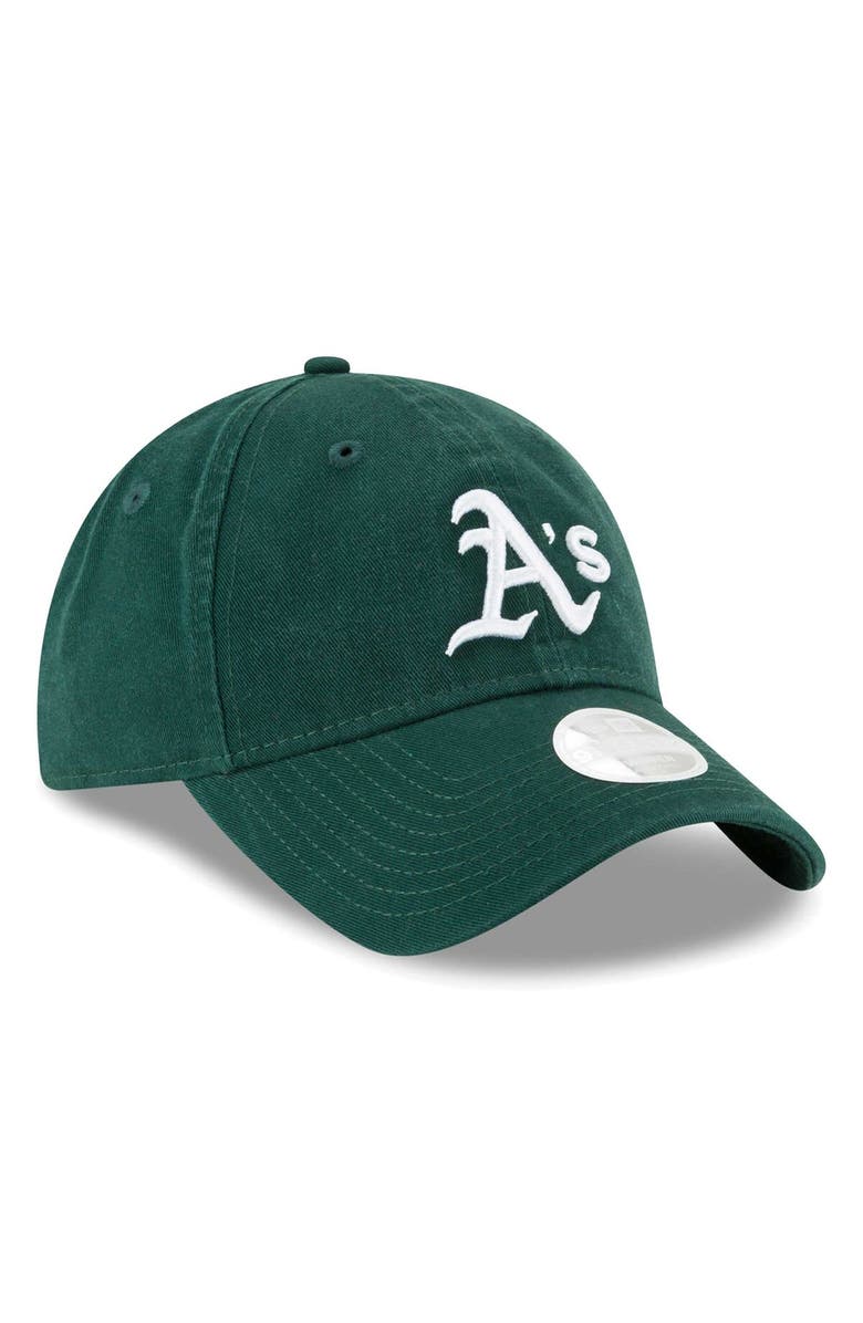 New Era Women's New Era Green Oakland Athletics Team Logo Core Classic 9TWENTY Adjustable Hat, Alternate, color, 