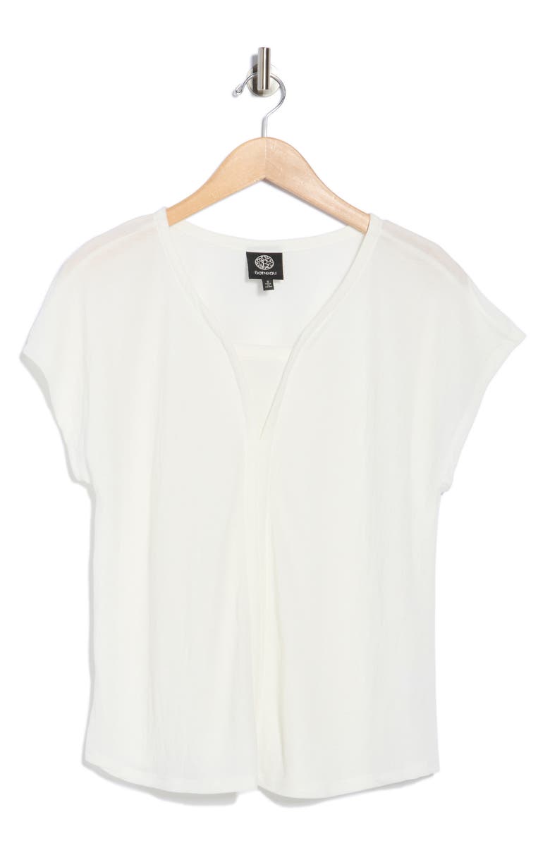 Bobeau Cap Sleeve Top, Alternate, color, White