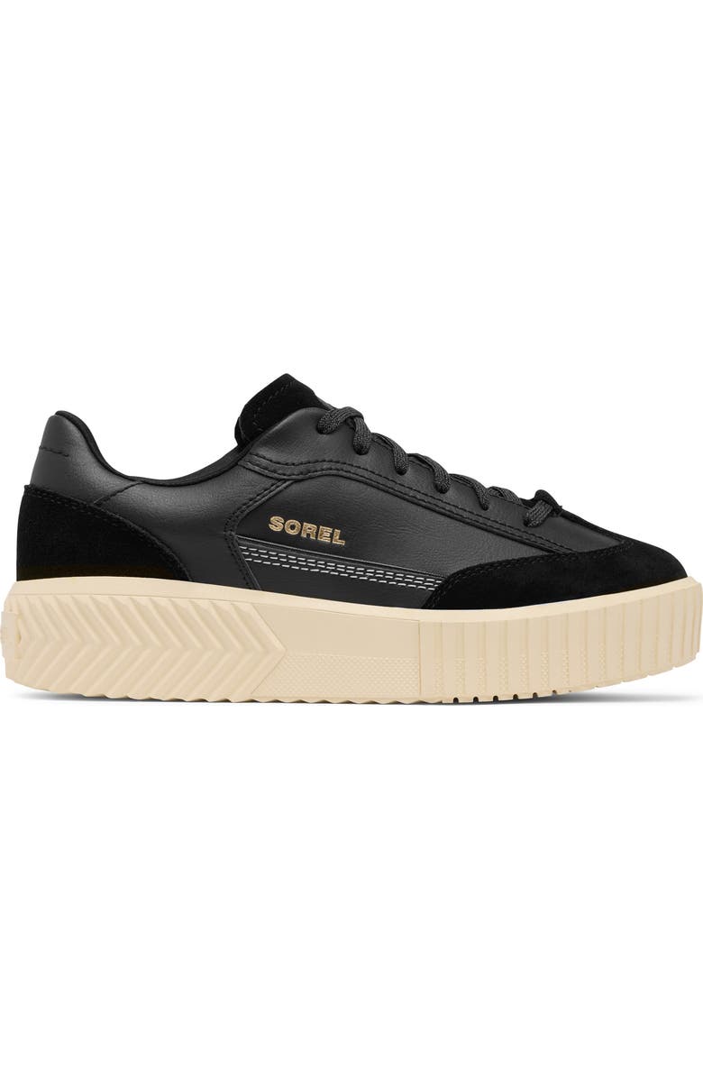 SOREL Ona Ave T-Toe Platform Sneaker, Alternate, color, Black/ Honey White