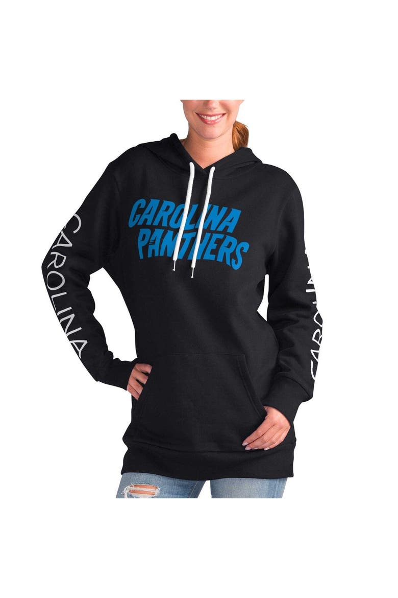 Women's G-III 4Her by Carl Banks Black Carolina Panthers Extra Inning Pullover Hoodie, Main, color, Black