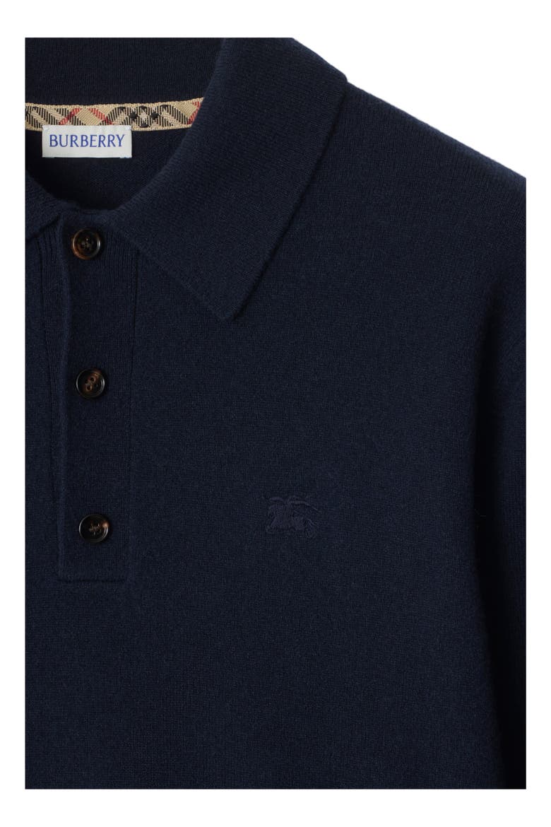 Long-sleeve Cashmere Blend Polo Shirt, Alternate, color, Navy