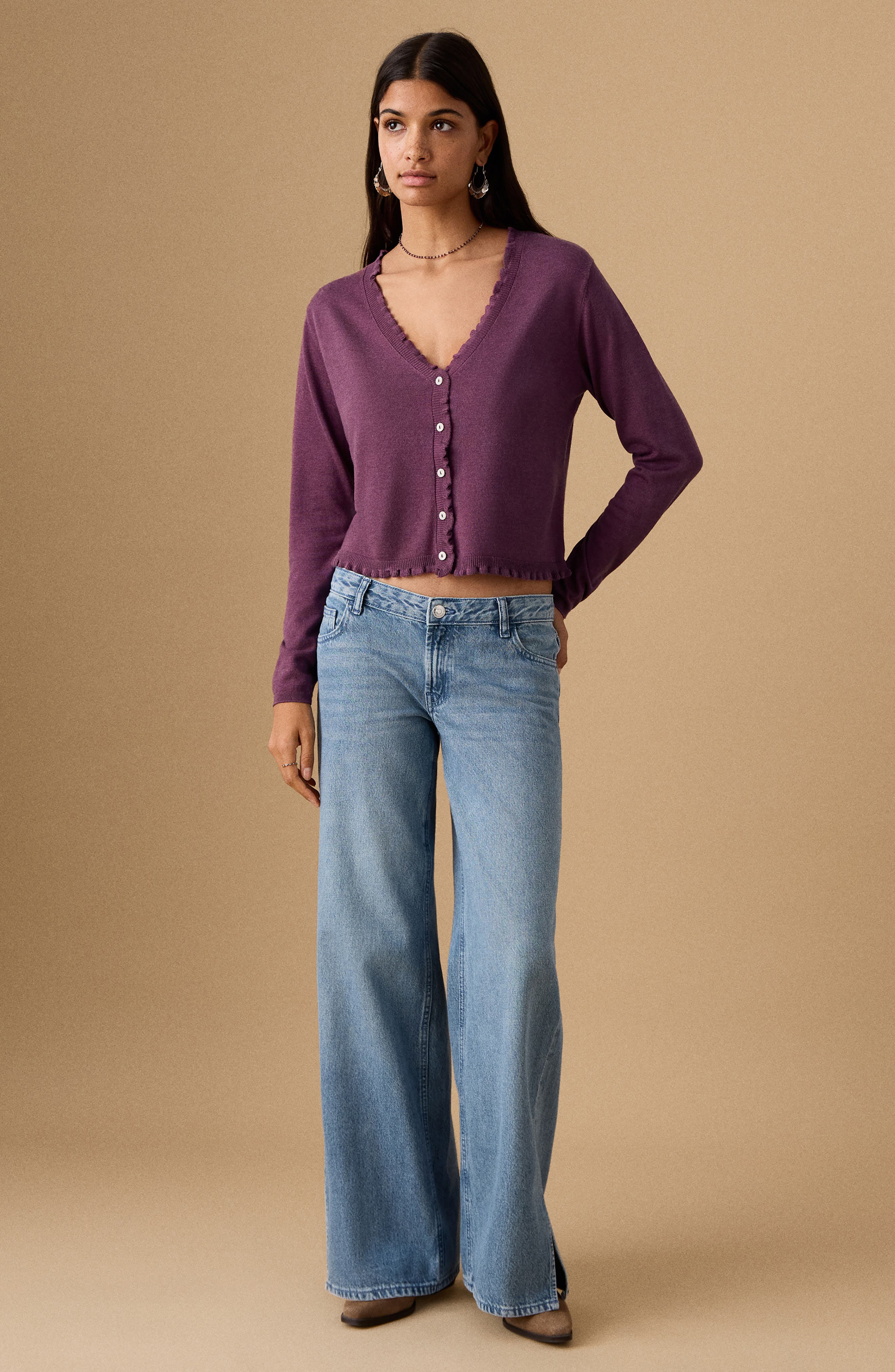 Ruffle Crop Cardigan - image 4