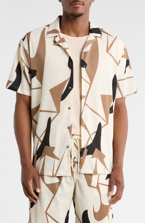 Abstract Print Camp Shirt