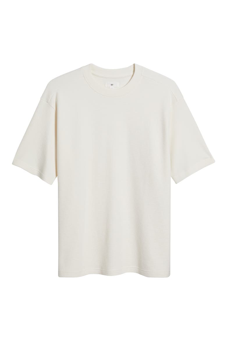 Oversize Waffle T-Shirt, Alternate, color, IVORY EGRET