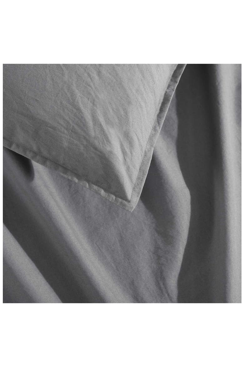 Washed Percale Comforter & Sham Set, Alternate, color, GRAPHITE