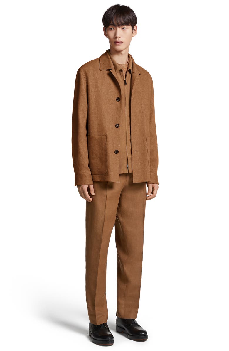 ZEGNA Ute Wool & Mohair Zip Shirt Jacket, Alternate, color, 