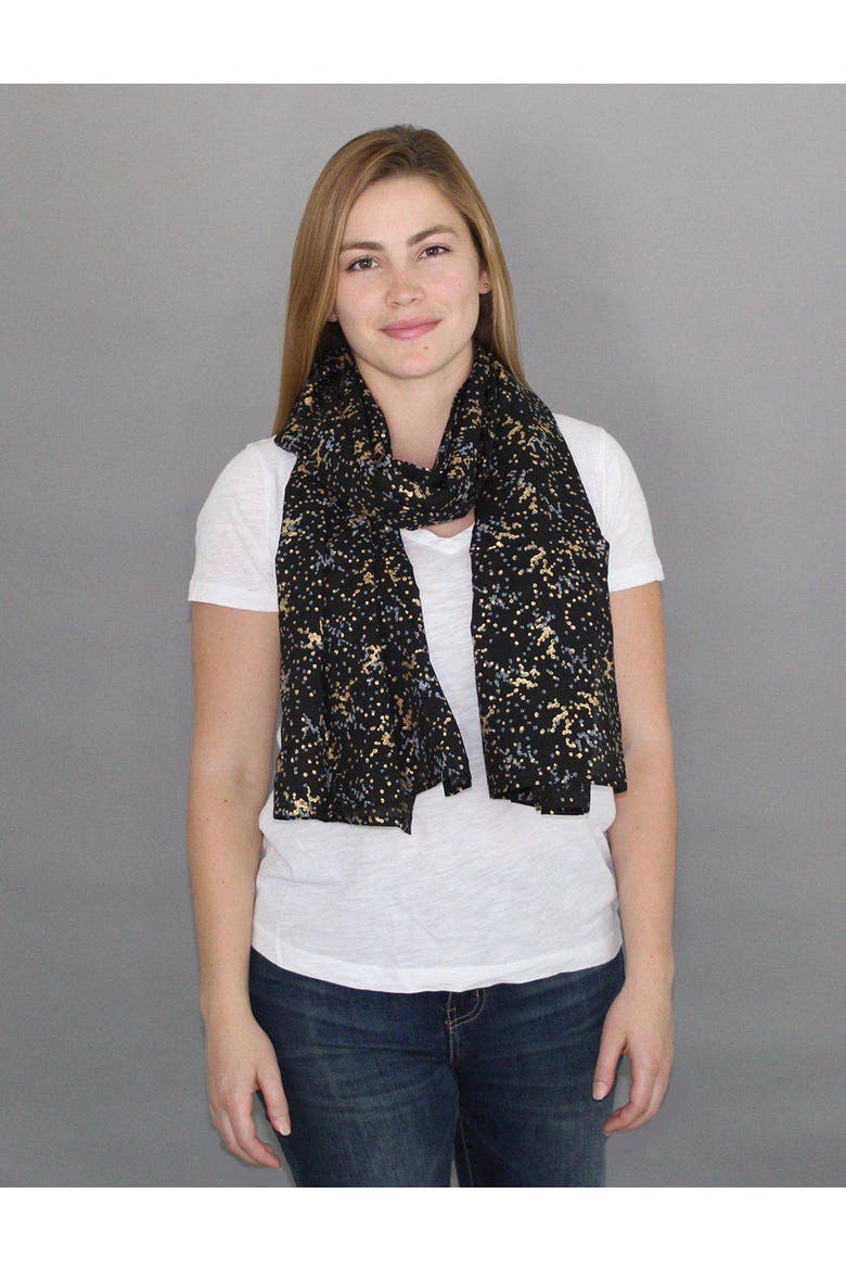 Splatter Dot Scarf, Alternate, color, Blue