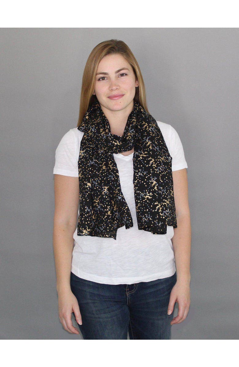 Passion Lilie Splatter Dot Scarf, Alternate, color, Blue