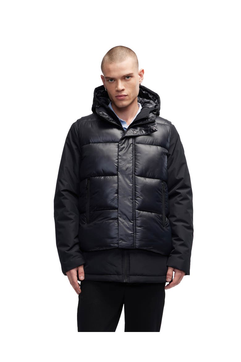 Men's Kiet 3 In 1 Padded Jacket with Inner Removable Lightweight Vest, Main, color, Black