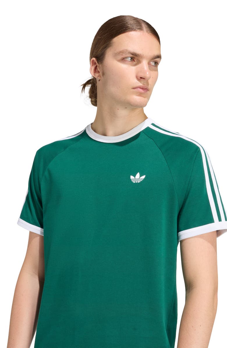 adidas 3-Stripes Cotton T-Shirt, Alternate, color, Collegiate Green