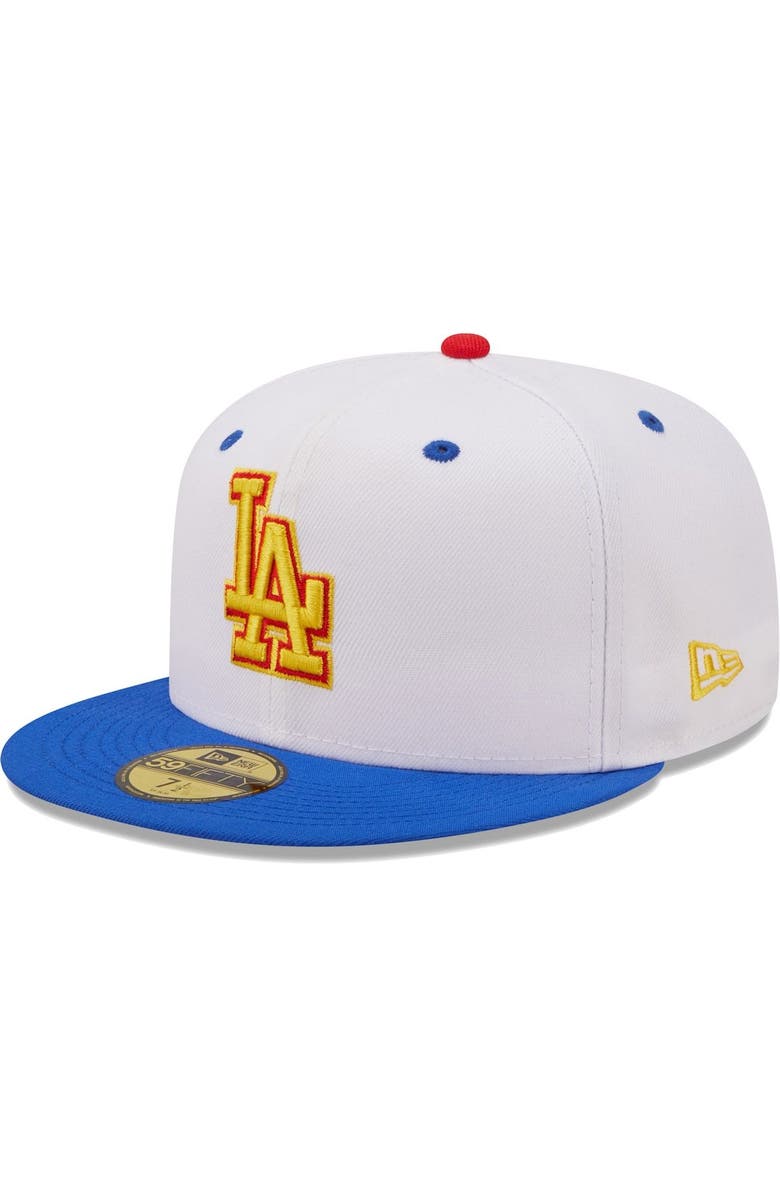 New Era Men's New Era White/Royal Los Angeles Dodgers 75th World Series Cherry Lolli 59FIFTY Fitted Hat, Alternate, color, White