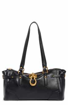 Yvette Faux Leather Elongated Tote Bag