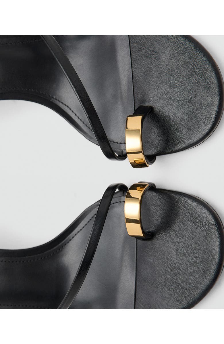 MANGO Niza Ankle Strap Sandal, Alternate, color, Black