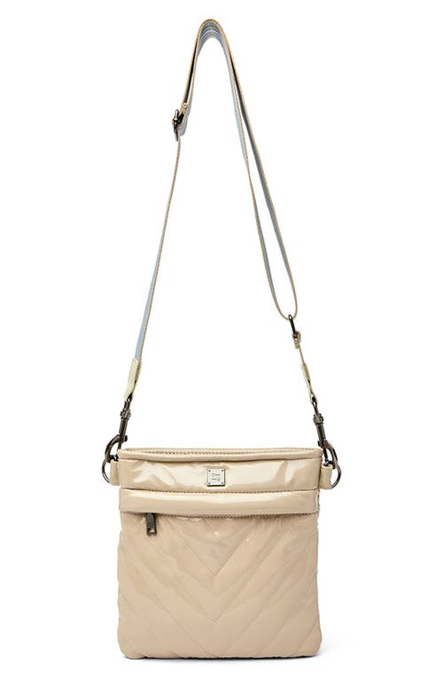 Think Royln Sidewalk Crossbody Bag In Blonde Patent