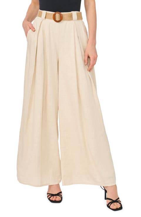 Wide Leg Belted Pants