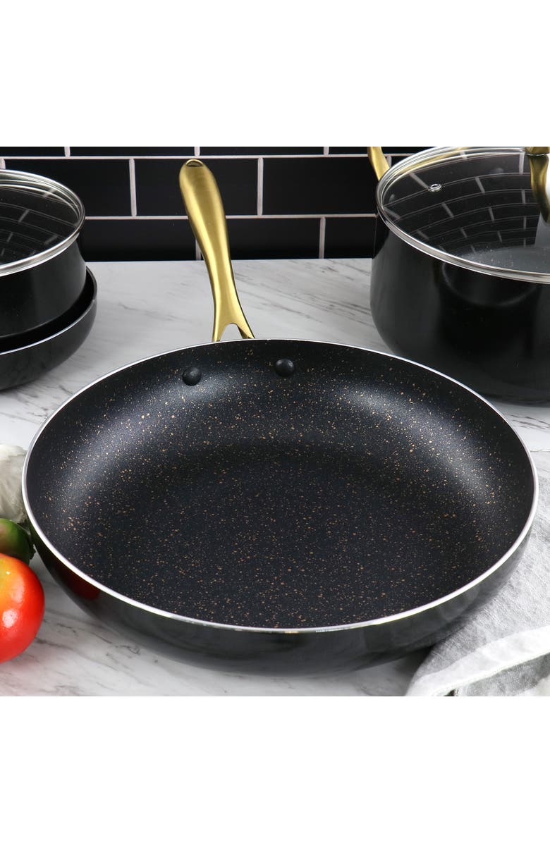 Gibson Home Ellsworth 12 Inch Aluminum Nonstick Frying Pan, Alternate, color, Black