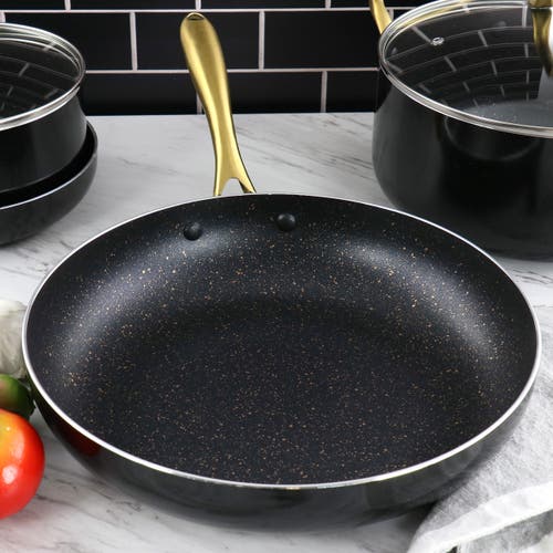 Gibson Home Ellsworth 12 Inch Aluminum Nonstick Frying Pan In Black