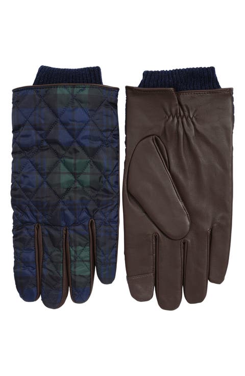 Plaid Quilted Tech Gloves