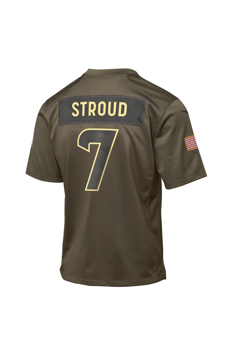 Nike Youth Nike C.J. Stroud Olive Houston Texans 2025 Salute to Service Game Jersey, Alternate, color, Olive
