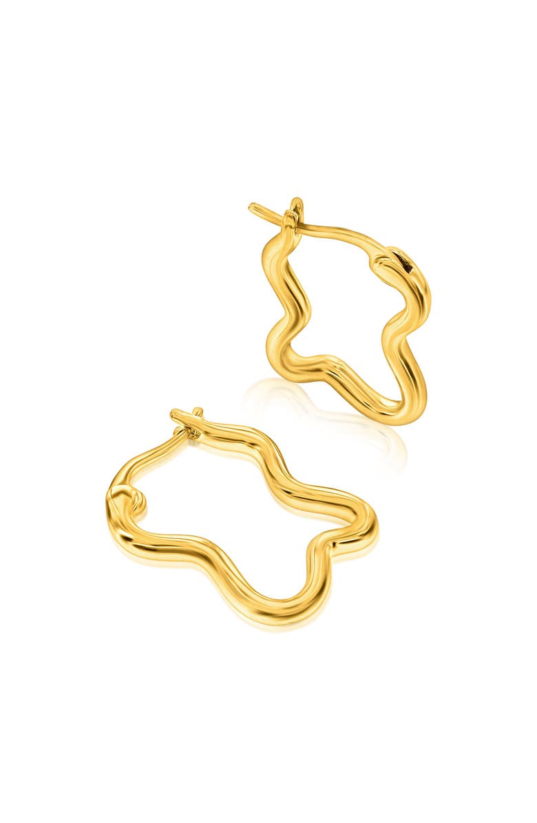 Donatello Gian Gold-Tone Wavy Hoop Earrings, Alternate, color, 