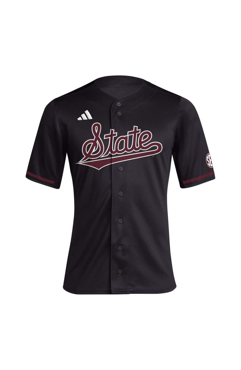adidas Men's adidas Black Mississippi State Bulldogs Replica Baseball Jersey, Alternate, color, Black