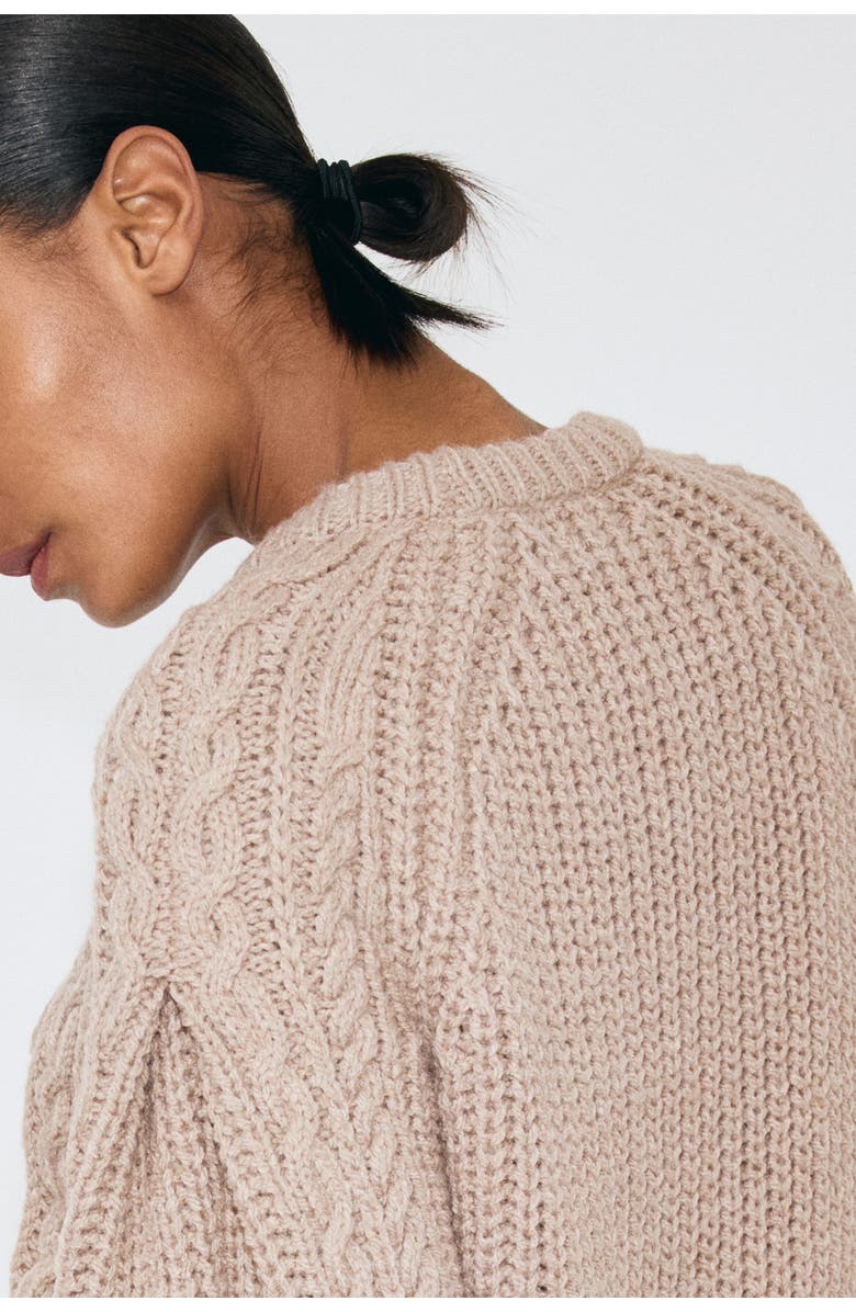 H&M Cable-knit Jumper, Alternate, color, Taupe