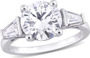 DELMAR Round Cut & Taper Cut Moissanite Ring