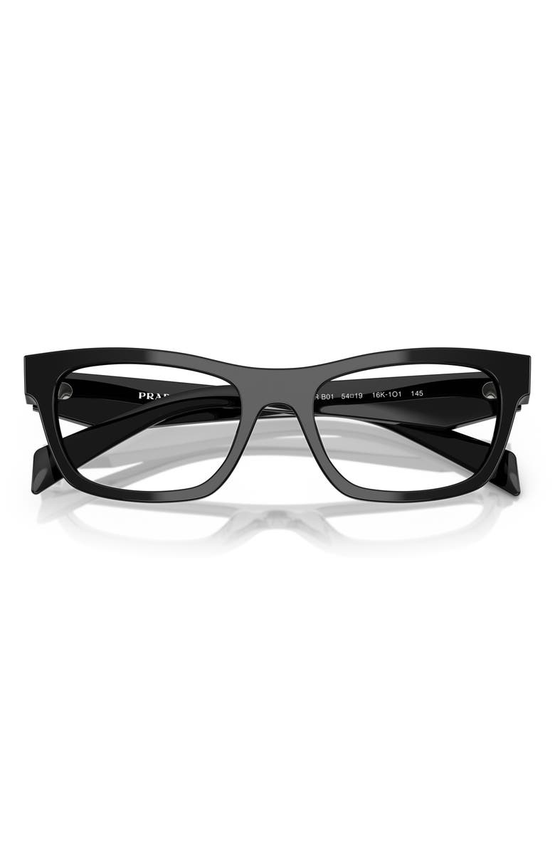 Prada 54mm Butterfly Optical Glasses, Alternate, color, Black