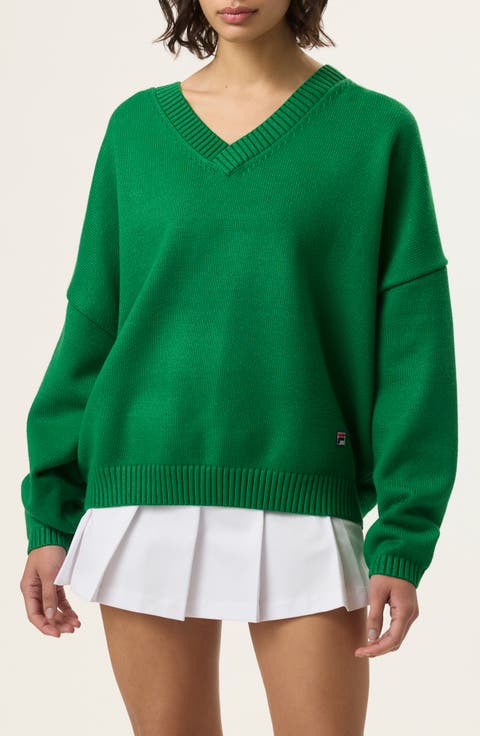 x Hailey V-Neck Oversize Sweater