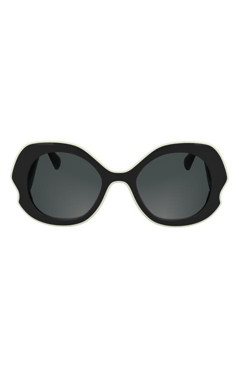 52mm Oval Sunglasses