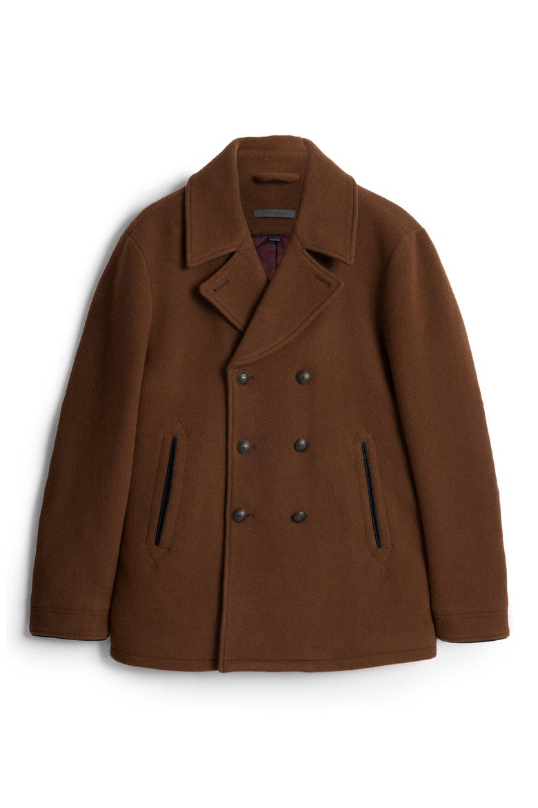Carlos Wool Blend Peacoat, Alternate, color, EARTH BROWN