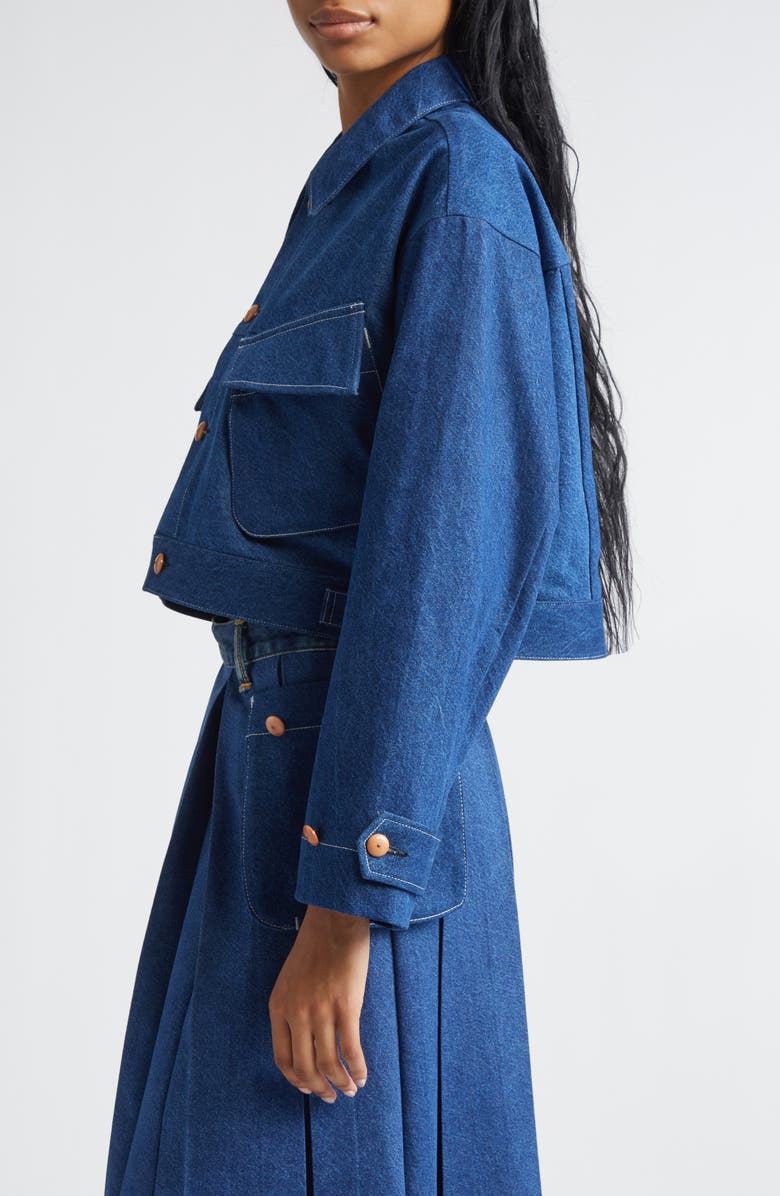 KURO Utility Pocket Denim Jacket, Alternate, color, Indigo