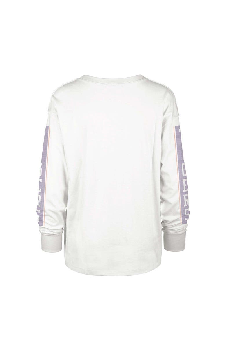 '47 Women's '47 Cream Clemson Tigers Statement SOA 3-Hit Long Sleeve T-Shirt, Alternate, color, White
