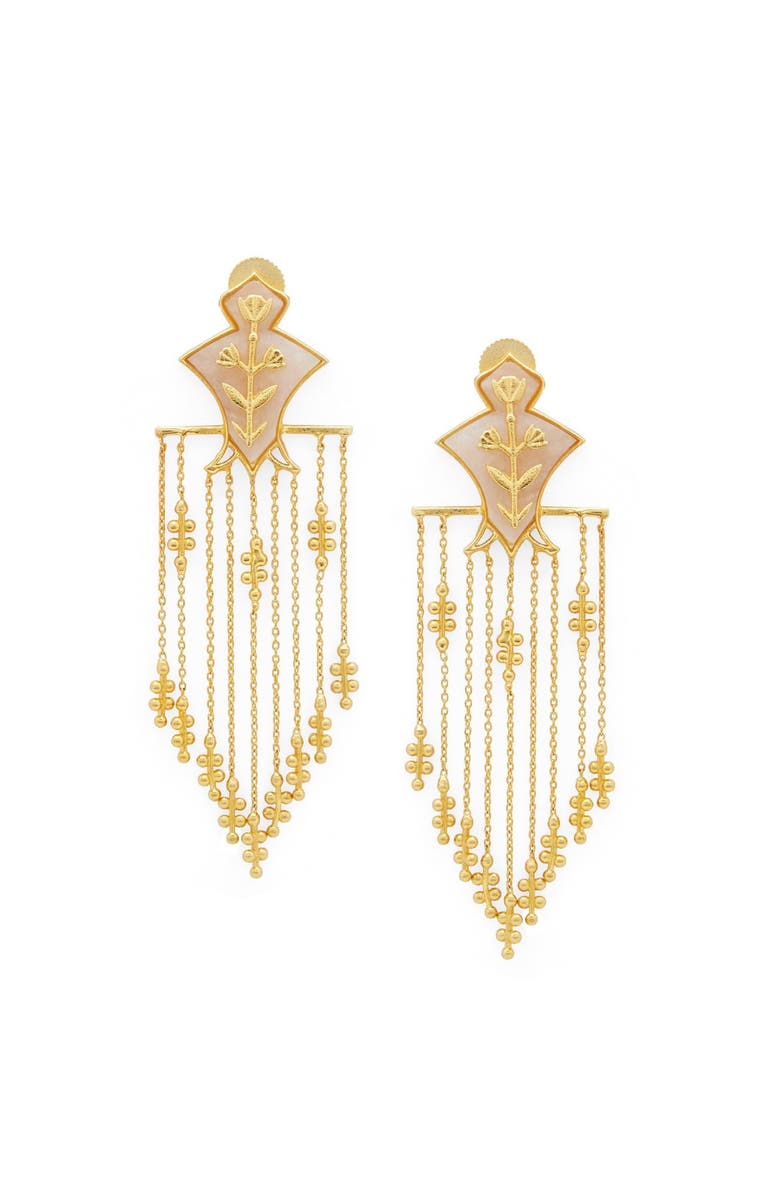 Dhwani Bansal Serai Earrings, Main, color, Gold Plated