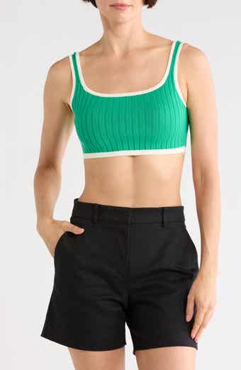 Longchamp Ribbed Crop Sweater Tank