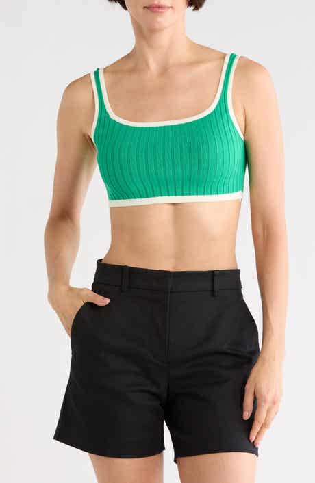 Longchamp Ribbed Crop Sweater Tank