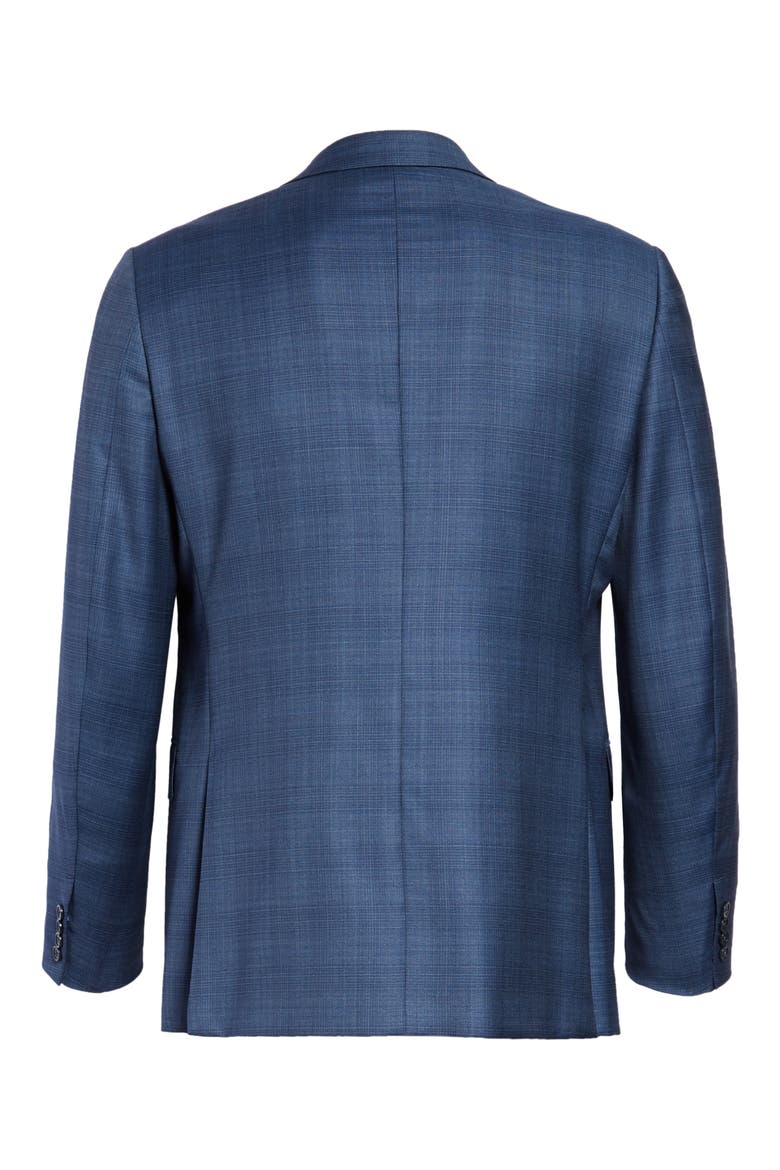 Milano Achillfarm Classic Fit Plaid Wool & Silk Suit, Alternate, color, BLUE