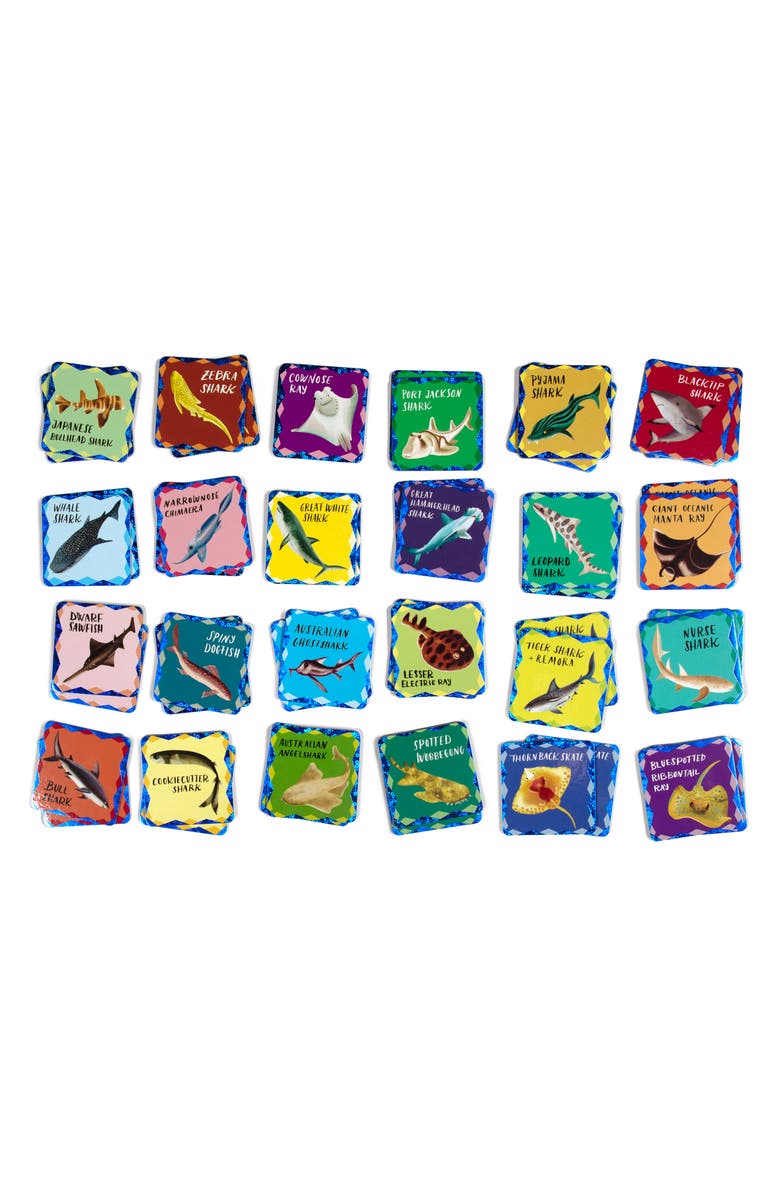 eeBoo Sharks Matching Memory Card Game, Alternate, color, Multi
