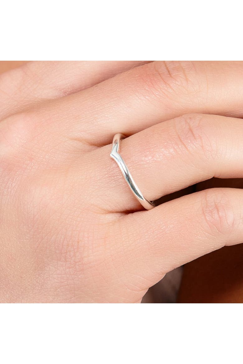 Drop Wishbone Ring, Alternate, color, Sterling Silver