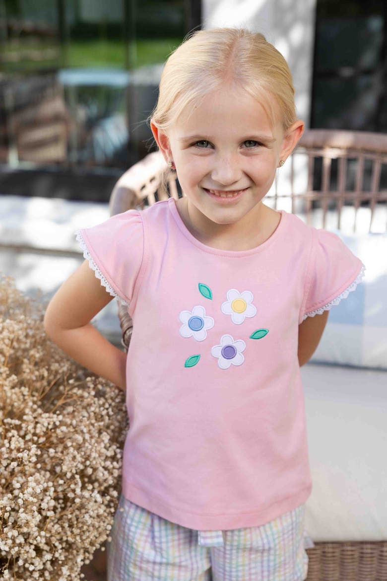 Knit Top With Flowers, Alternate, color, Pink