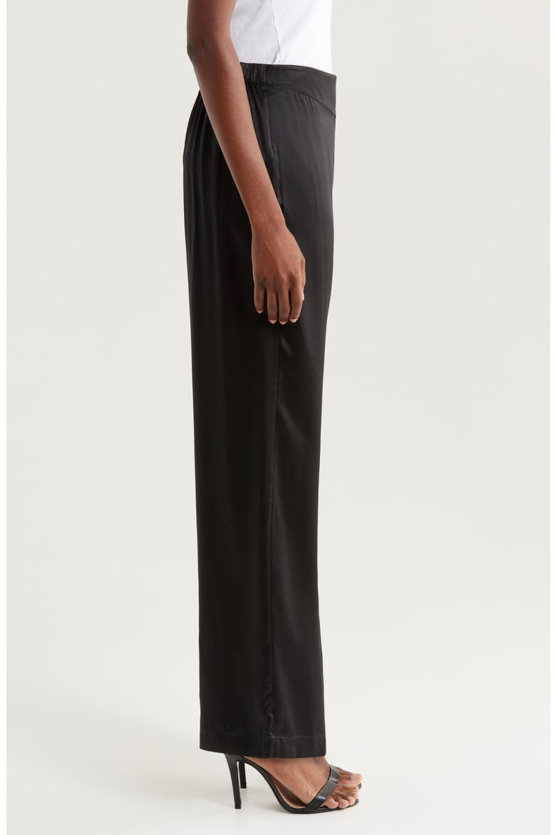 Love Me Silk Lounge Pants, Alternate, color, BLACK