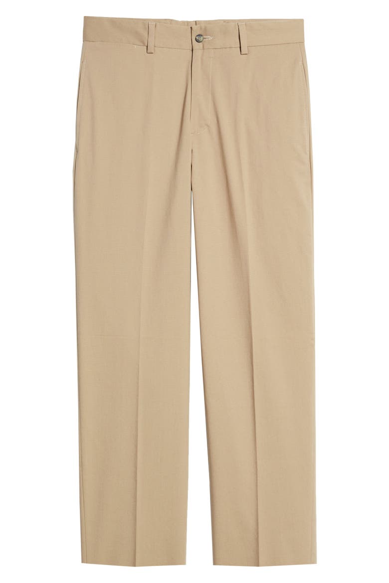 Charleston Khakis Flat Front Stretch Canvas Pants, Alternate, color, KHAKI